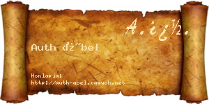 Auth Ábel névjegykártya